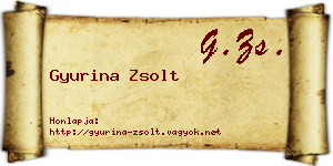 Gyurina Zsolt névjegykártya